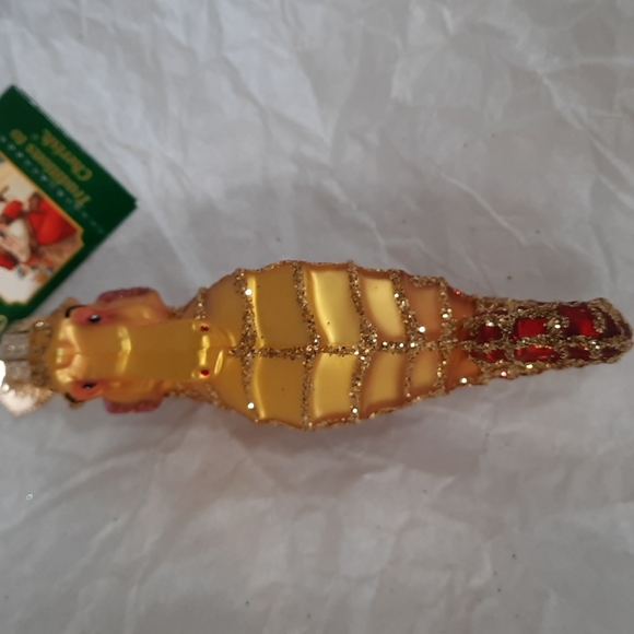 Sea Horse Orange Chariot of the Sea Old World Christmas Glass Ornament Keepsake - Picture 2 of 5